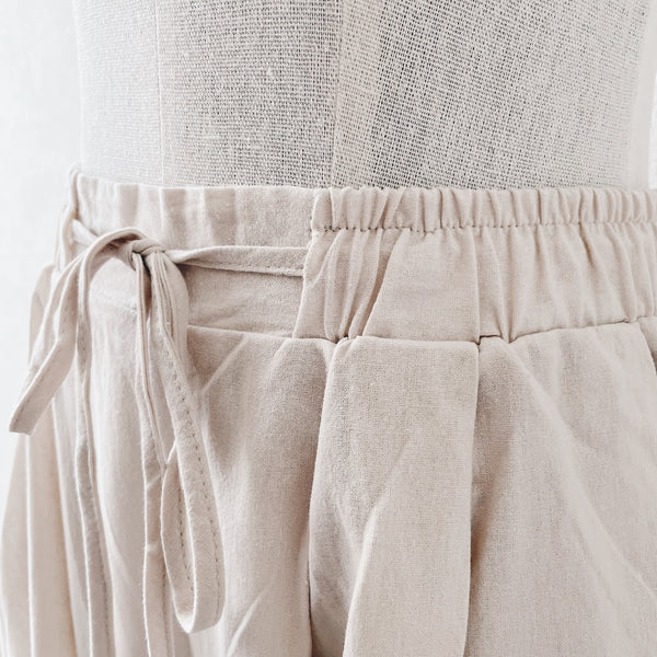 Cotton Linen Wide Pants : Sand