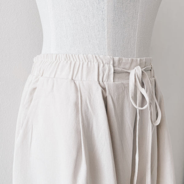 Cotton Linen Wide Pants : Sand