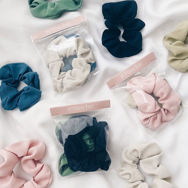Scrunchie : Navy & Green