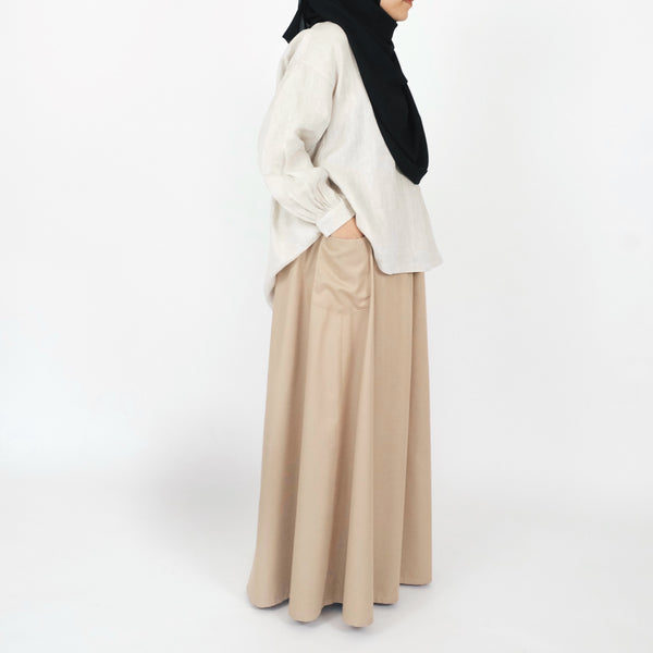 Cotton Pocket Skirt : Sand