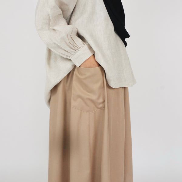 Cotton Pocket Skirt : Sand