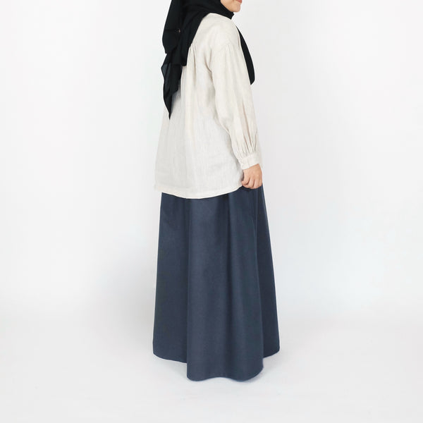 Cotton Pocket Skirt : Deep Grey