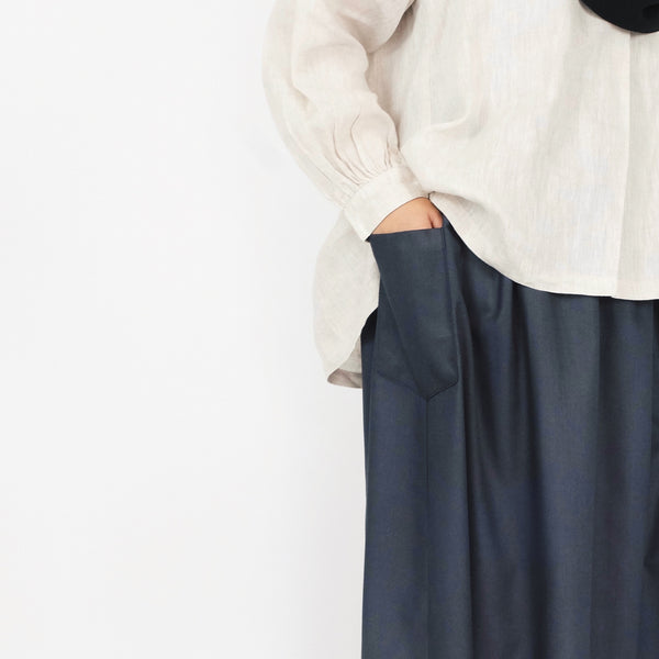 Cotton Pocket Skirt : Deep Grey