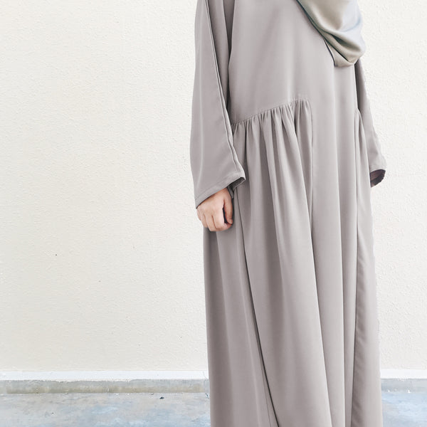 Side Ruffle Dress : Taupe