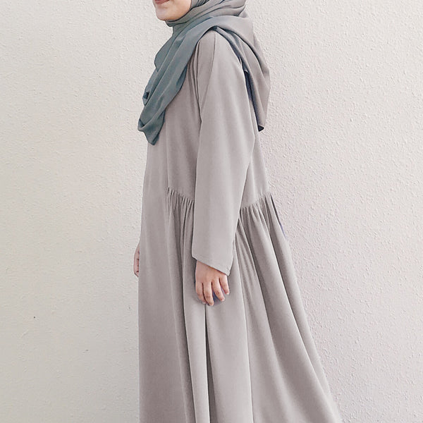 Side Ruffle Dress : Taupe