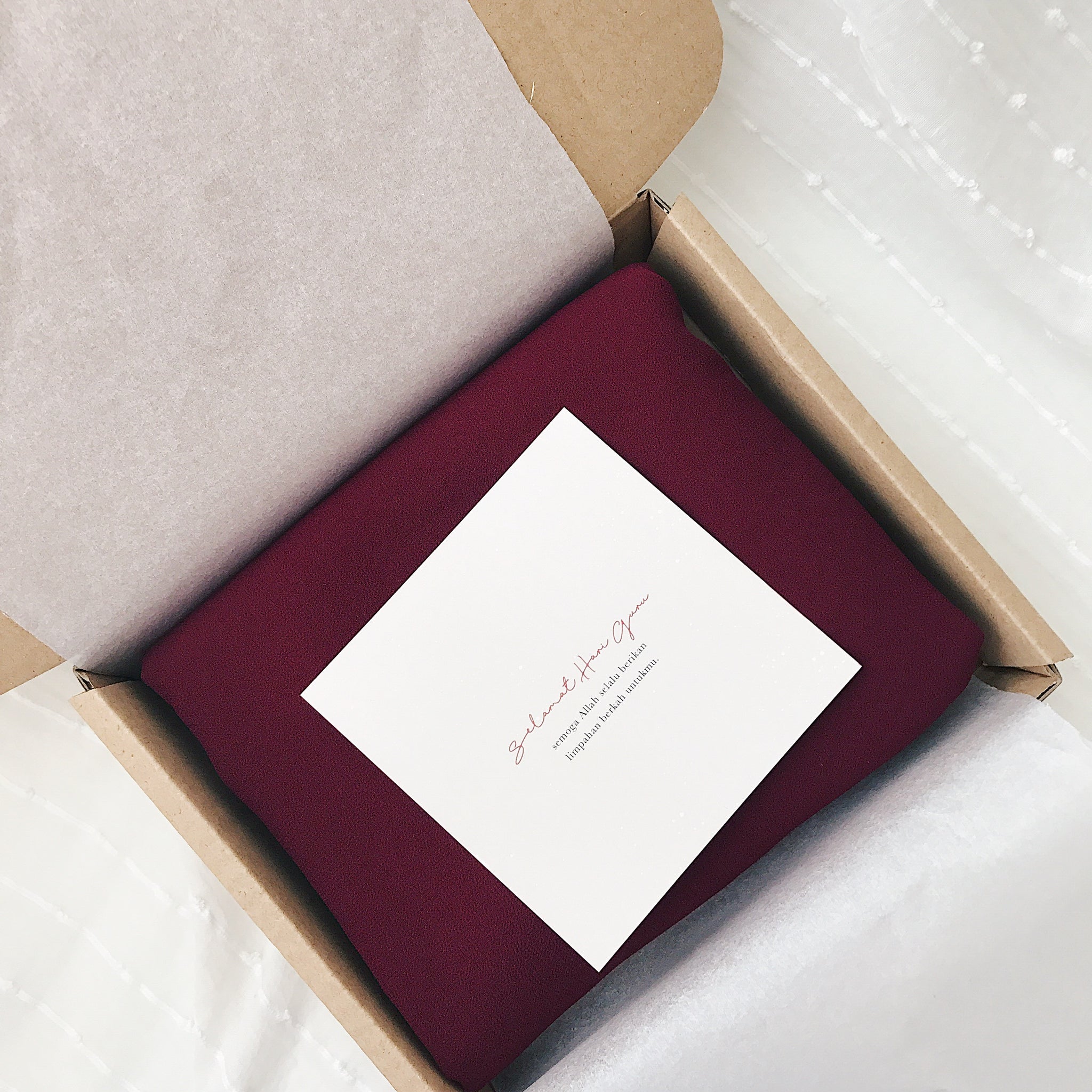 Matte Satin Shawl with Card