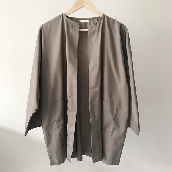 Oversized Cotton Cardigan : Oak