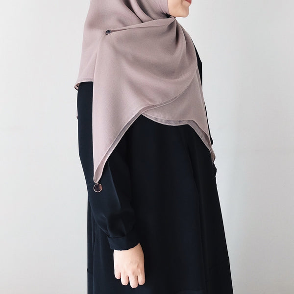 [Scarf 45"] Textured Viscose : Latte