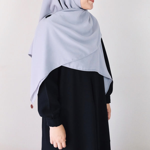 [Scarf 50"] Basic Georgette : Light Grey