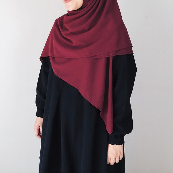 [Scarf 50"] Basic Georgette : Maroon