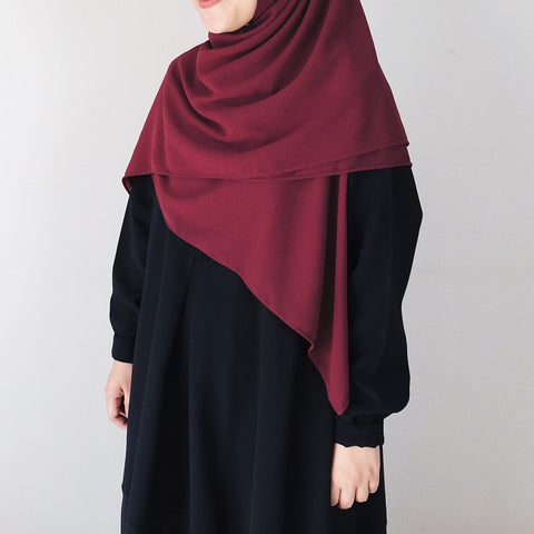 [Scarf 50"] Basic Georgette : Maroon