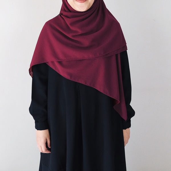 [Scarf 50"] Basic Georgette : Maroon