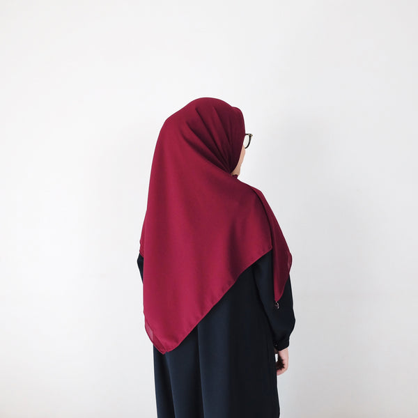 [Scarf 50"] Basic Georgette : Maroon