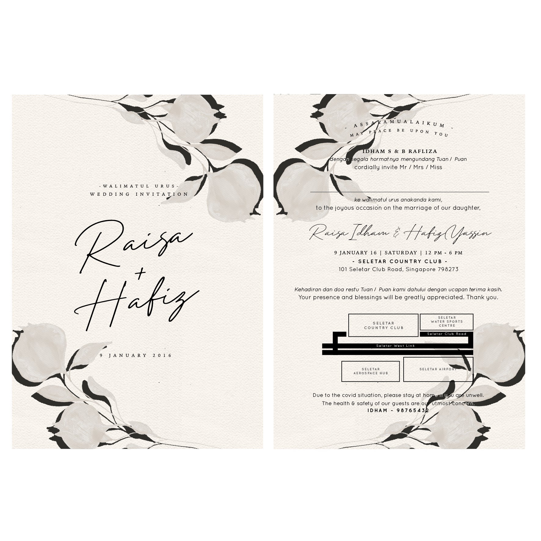 Invitation Card : Monochrome A