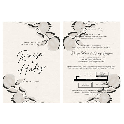 Invitation Card : Monochrome A