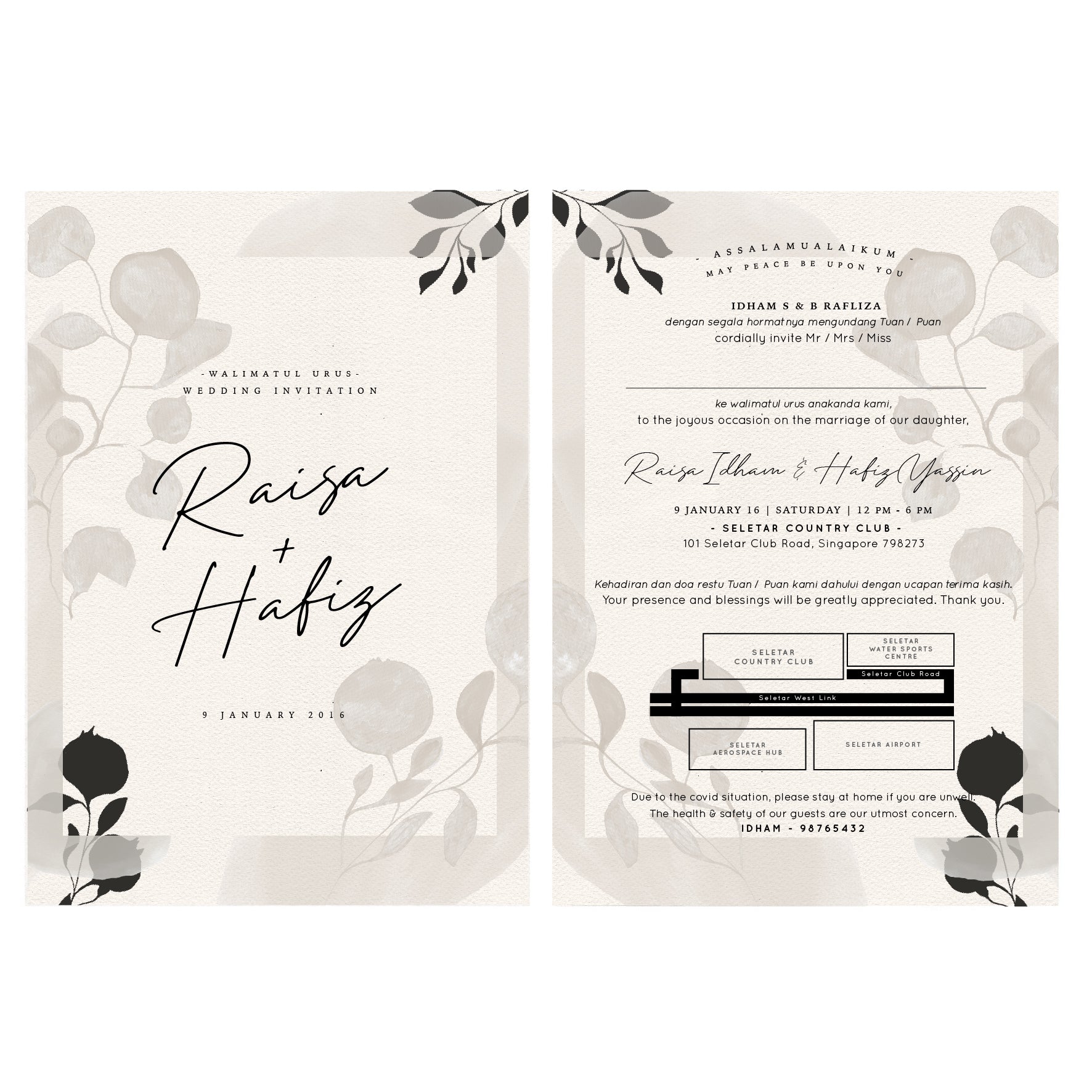 Invitation Card : Monochrome C