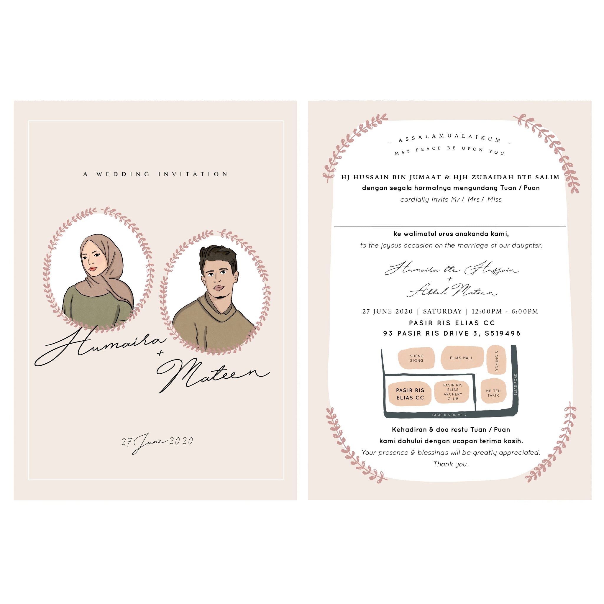 Invitation Card : Custom Illustration