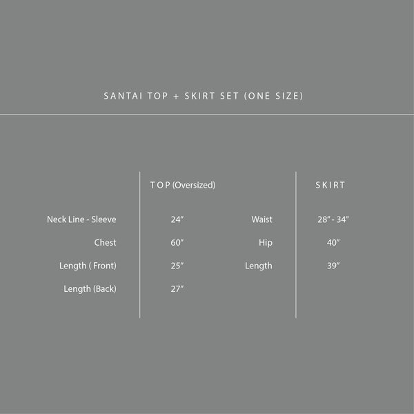 Santai Top & Skirt : Beige