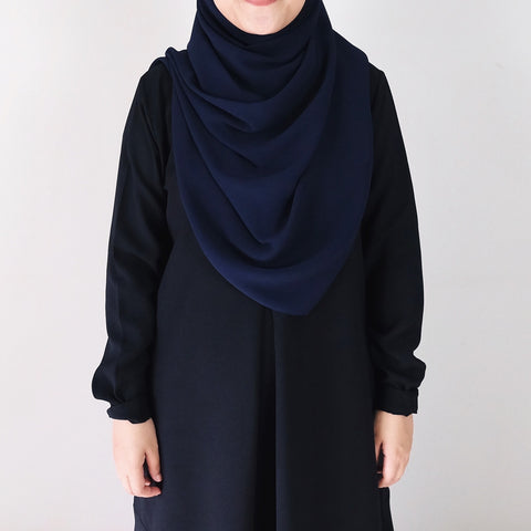 Textured Chiffon : Navy