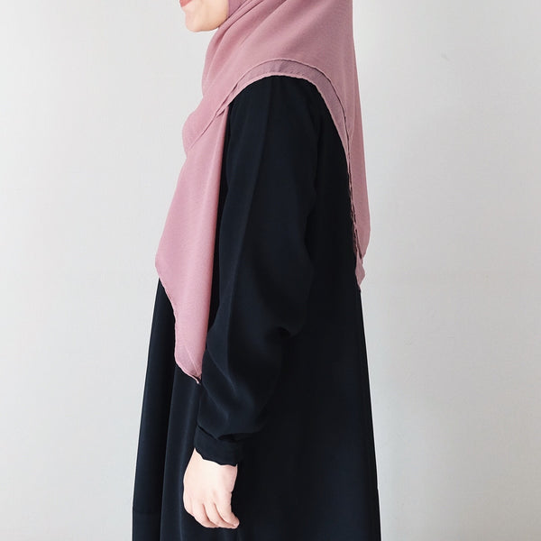 [Scarf 45"] Textured Viscose : Peony