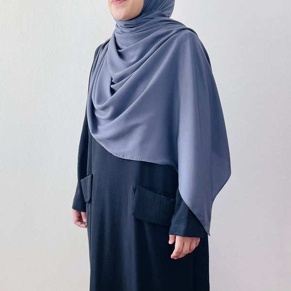 Super Wide Shawl (MS) : Pewter