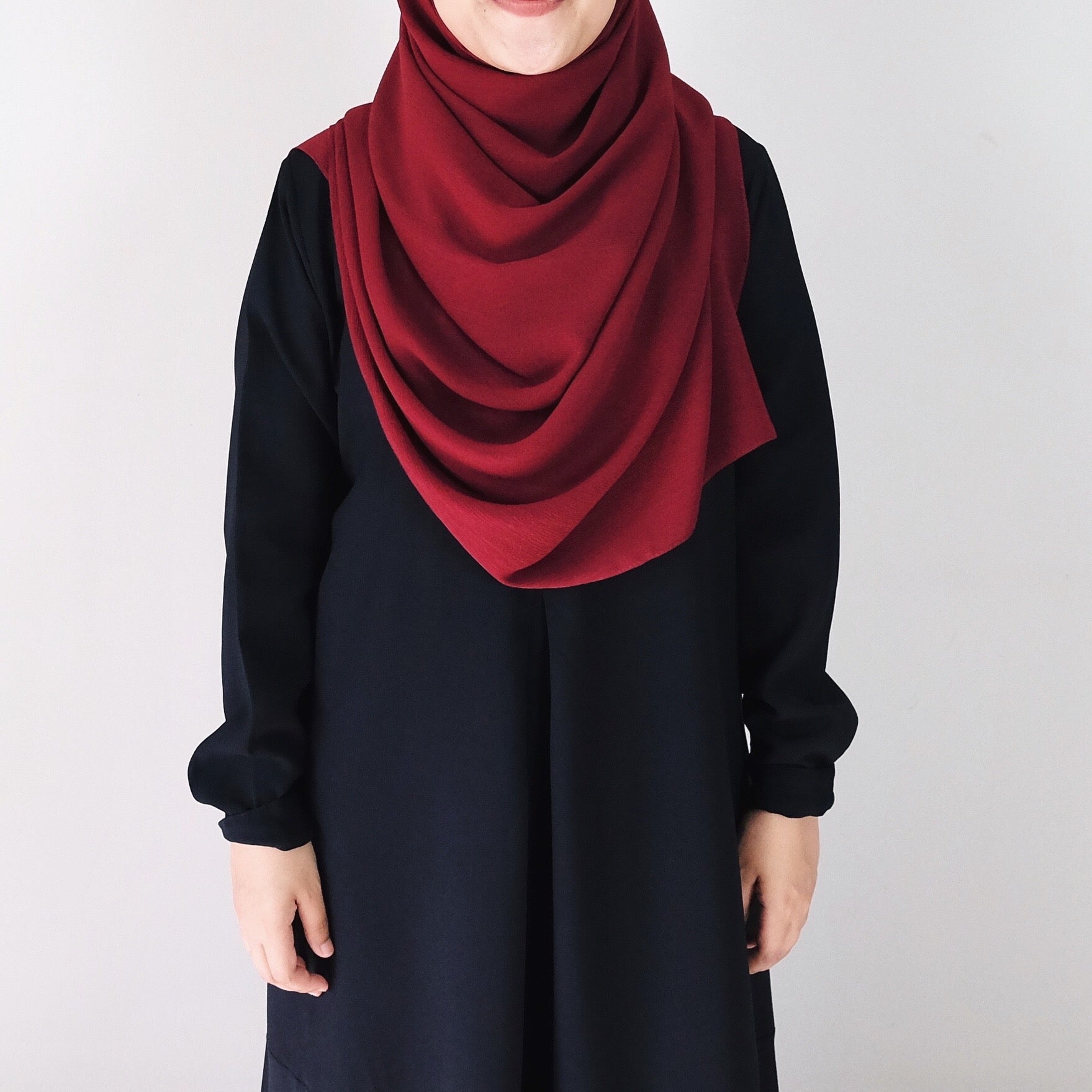 Textured Chiffon : Ruby