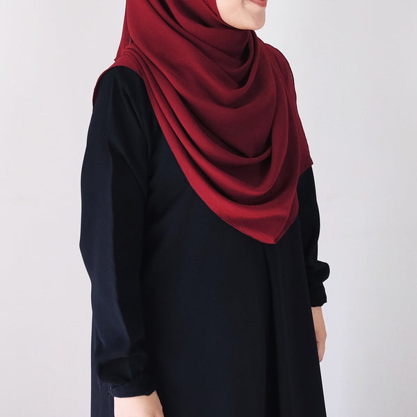 Textured Chiffon : Ruby