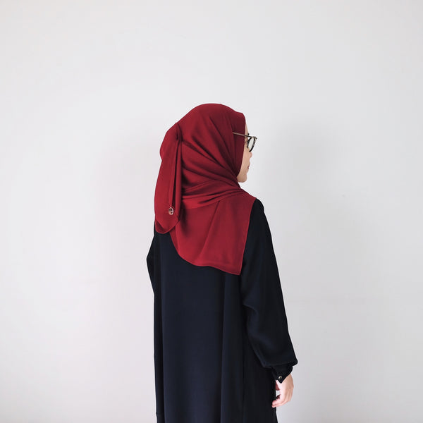 Textured Chiffon : Ruby