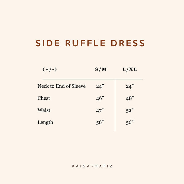 Side Ruffle Dress : Black