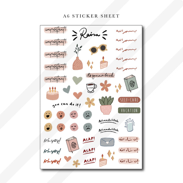 A6 Sticker Sheet : Journal
