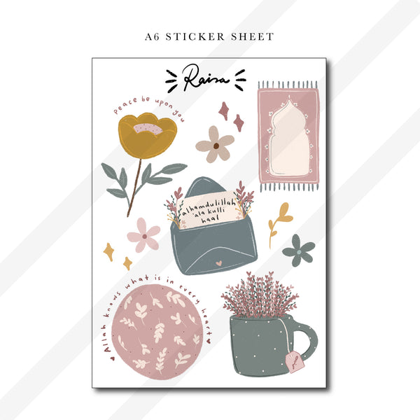 A6 Sticker Sheet : Floral