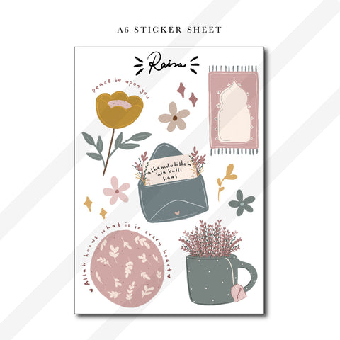 A6 Sticker Sheet : Floral