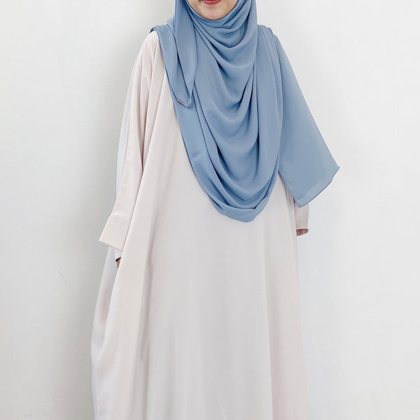 AS/IS - Super Wide Shawl : Dusty Blue