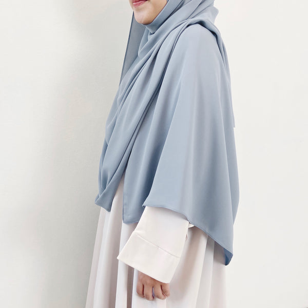 Super Wide Shawl : Greyish Blue