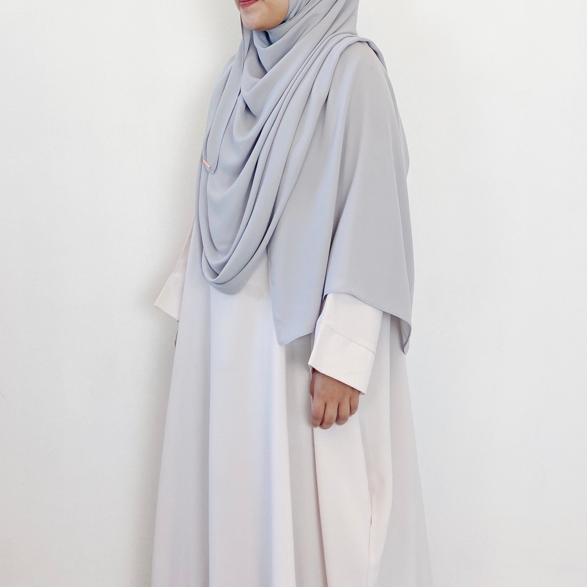 Super Wide Shawl : Light Grey
