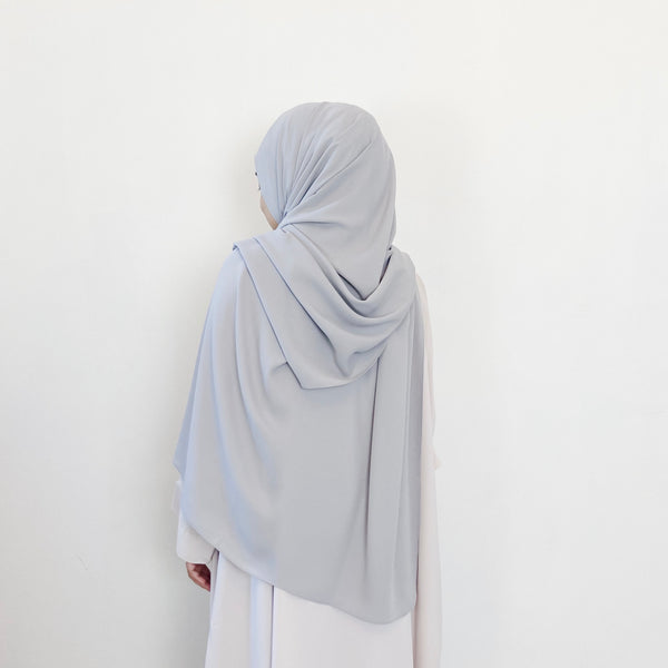 AS/IS - Super Wide Shawl : Light Grey