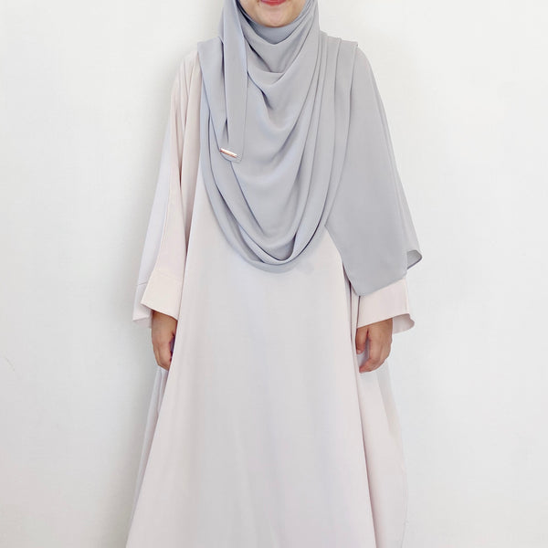 Super Wide Shawl : Light Grey