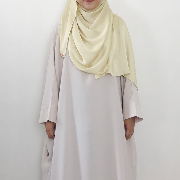 Textured Satin : Soft Yellow