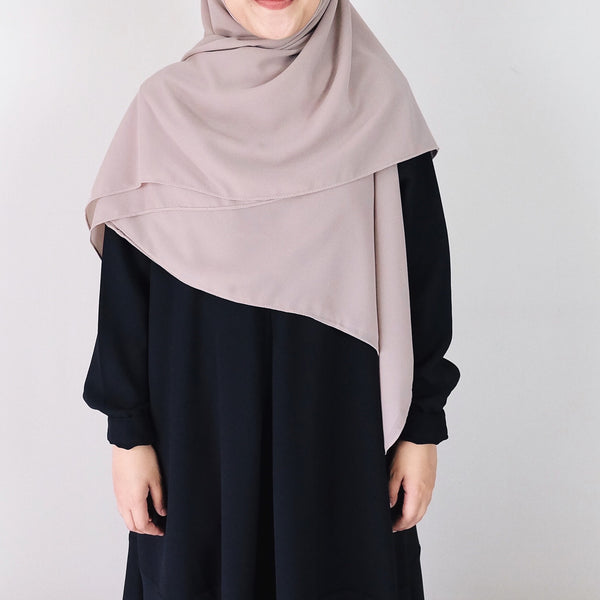 [Scarf 50"] Basic Georgette : Soft Nude