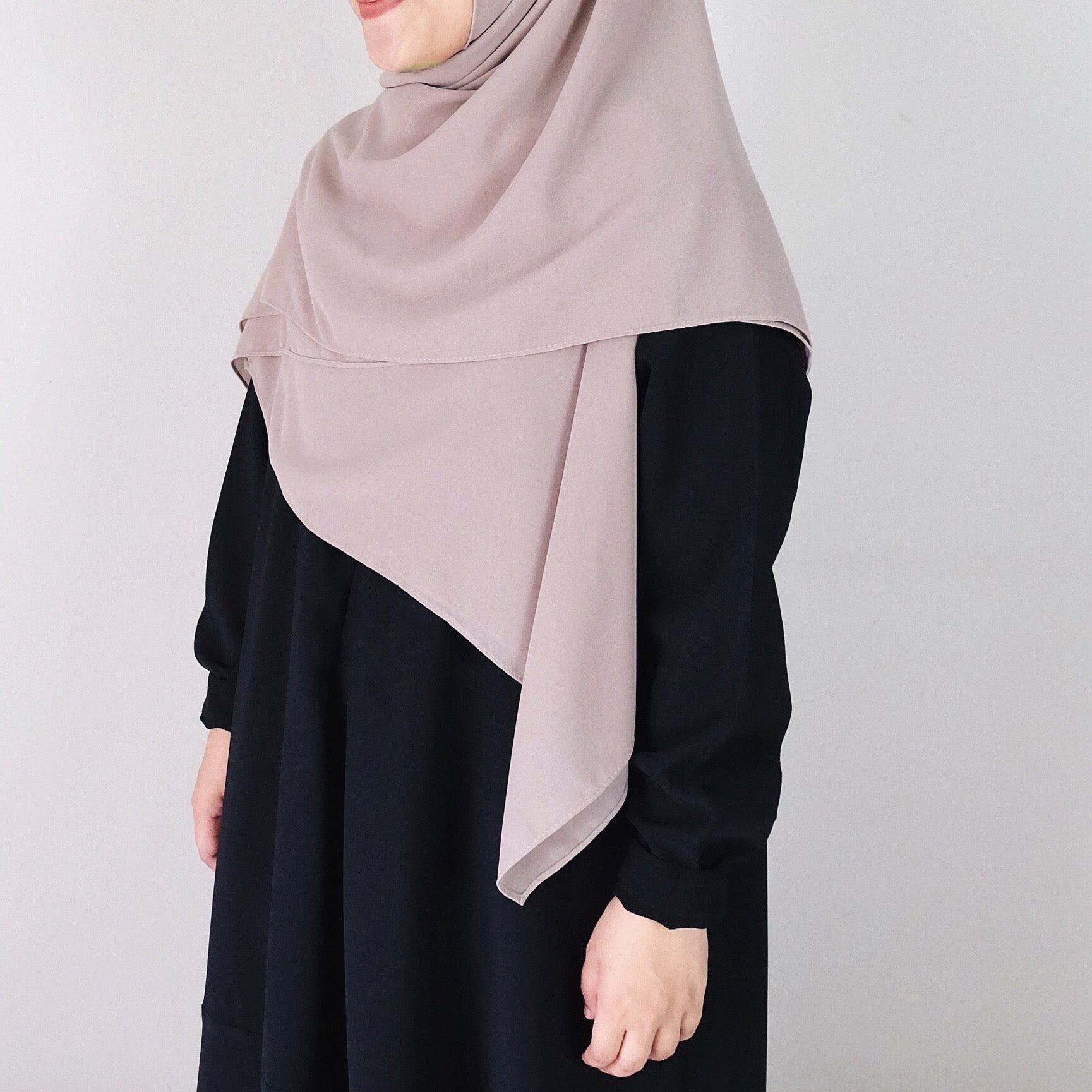 [Scarf 50"] Basic Georgette : Soft Nude