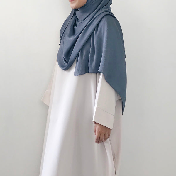 Textured Satin : Steel Blue