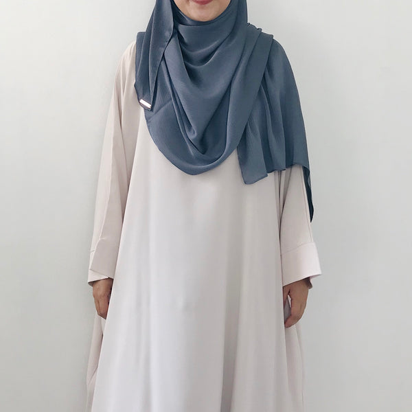 Textured Satin : Steel Blue