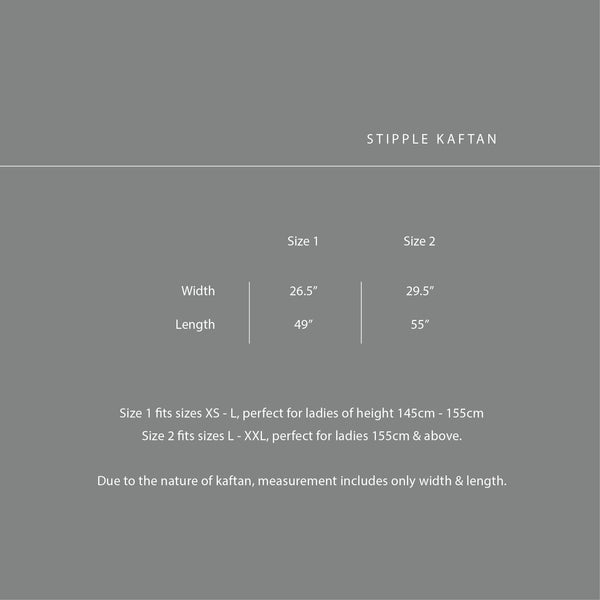 Stipple Kaftan : Black