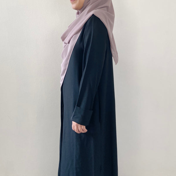 Tie-Back Shawl : Violet Grey