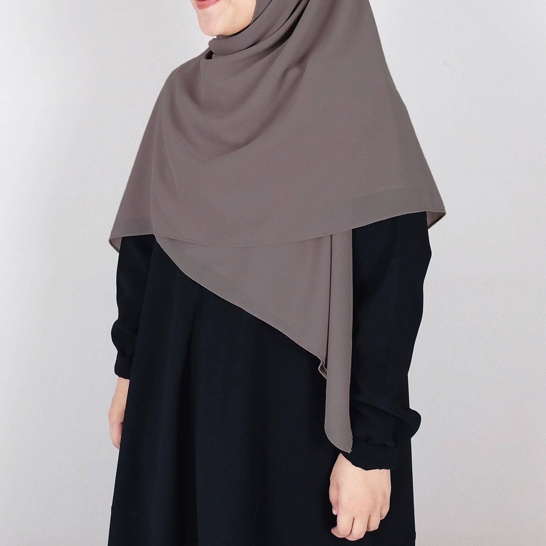 [Scarf 50"] Basic Georgette : Wood