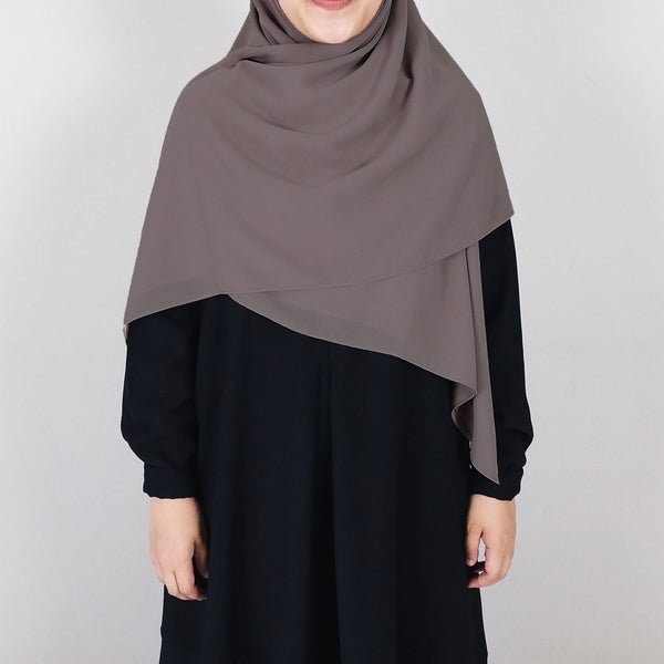 [Scarf 50"] Basic Georgette : Wood