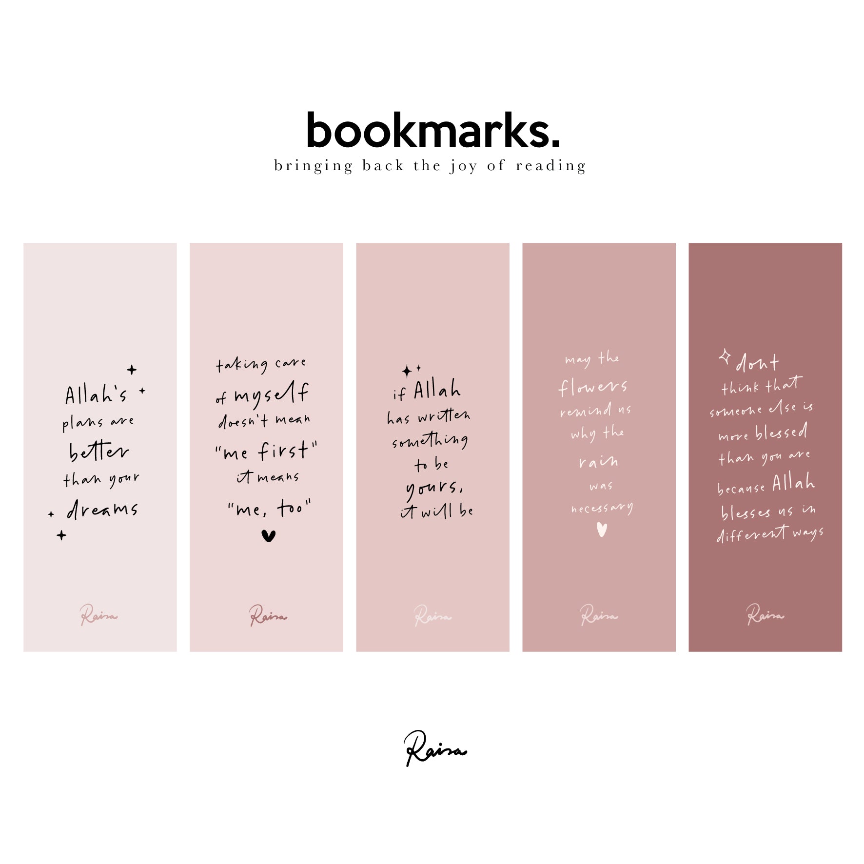 Bookmarks : Set A
