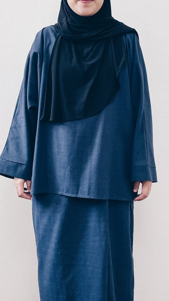 Santai Top & Skirt : Navy