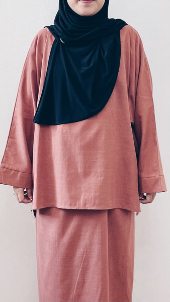 Santai Top & Skirt : Terracotta