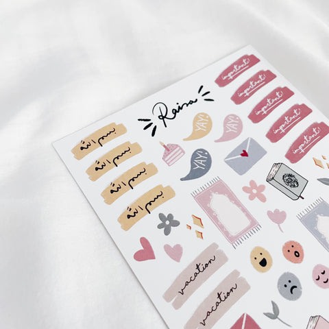 A6 Sticker Sheet : Planner
